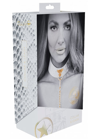 Ouch Florence Collection PU Leather Collar with Leash Set > Bondage Gear > Collars