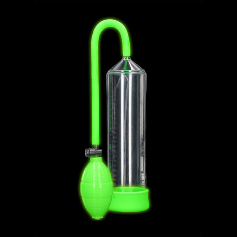 Ouch Glow In The Dark Classic Penis Pump Clear Green Pumps