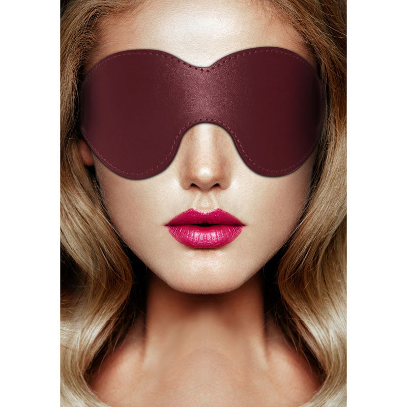 Ouch Halo Eyemask Burgundy Eye Mask for Sensory Deprivation and BDSM Play Masks
