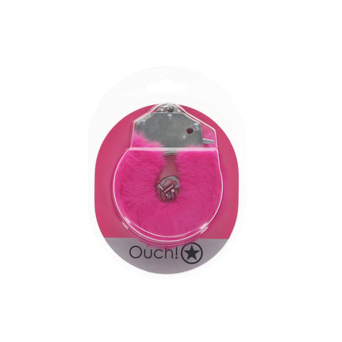 Ouch Heavy Duty Fluffy Cuffs Pink Fluffy Restraints for Intimate Adventures > Bondage Gear > Handcuffs