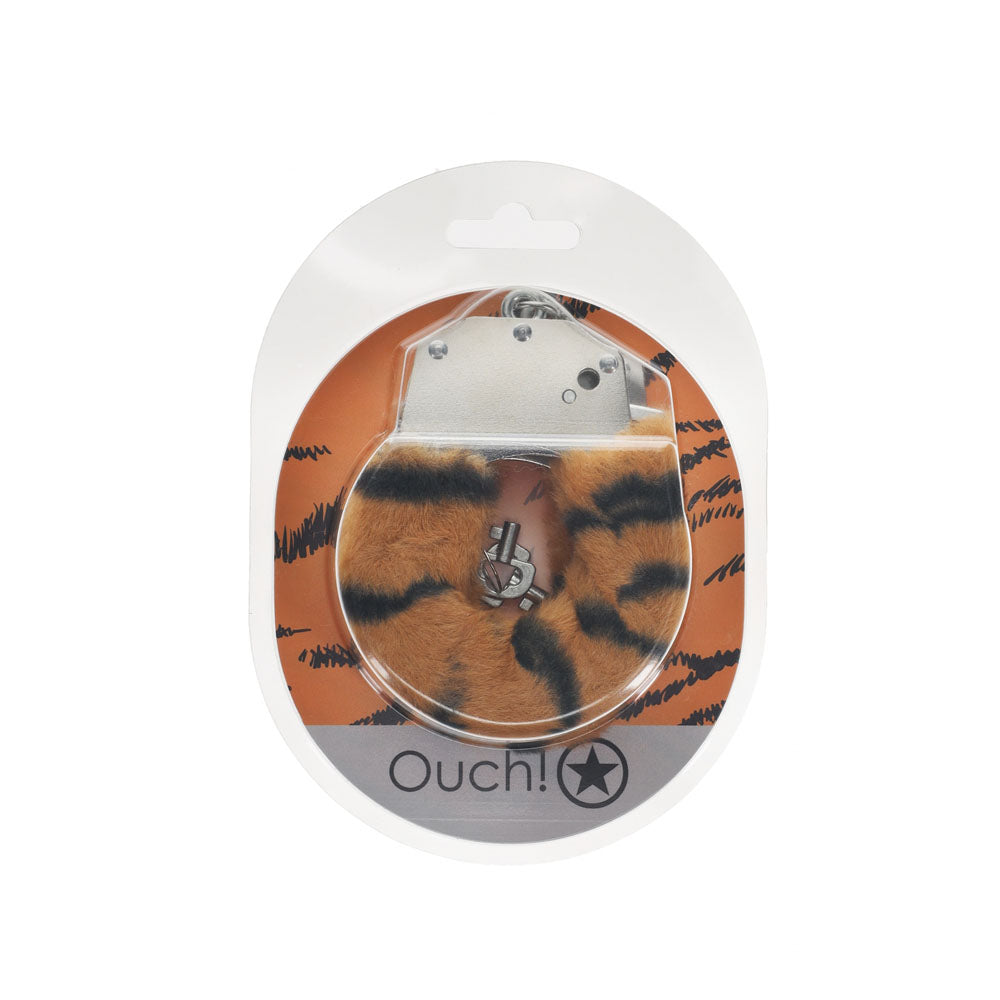 Ouch Heavy Duty Fluffy Cuffs Tiger Fluffy Restraints > Bondage Gear > Restraints