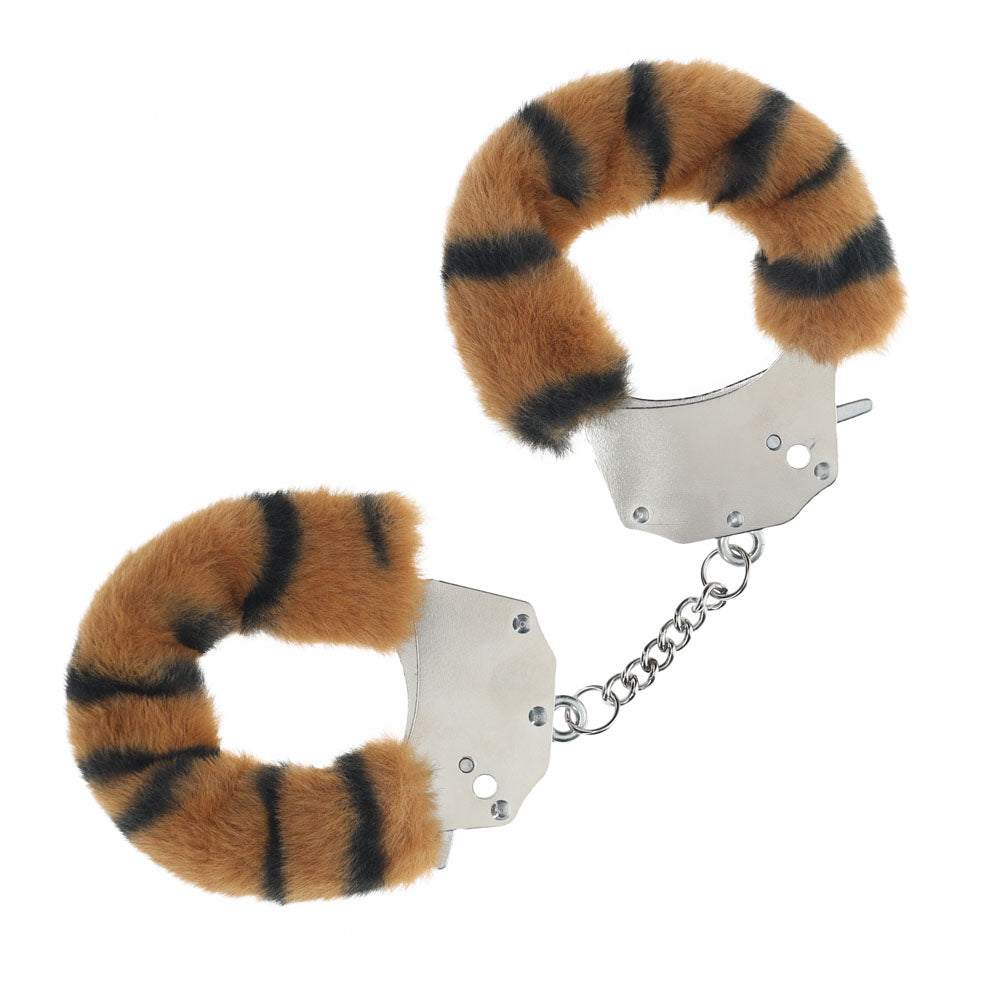 Ouch Heavy Duty Fluffy Cuffs Tiger Fluffy Restraints Default Title > Bondage Gear > Restraints