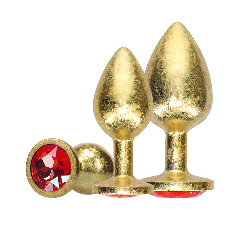 Ouch Milan Collection Set of Three Sizes – Small 2", Medium 2.6", Large 3" > Anal Range > Jewel Butt Plugs
