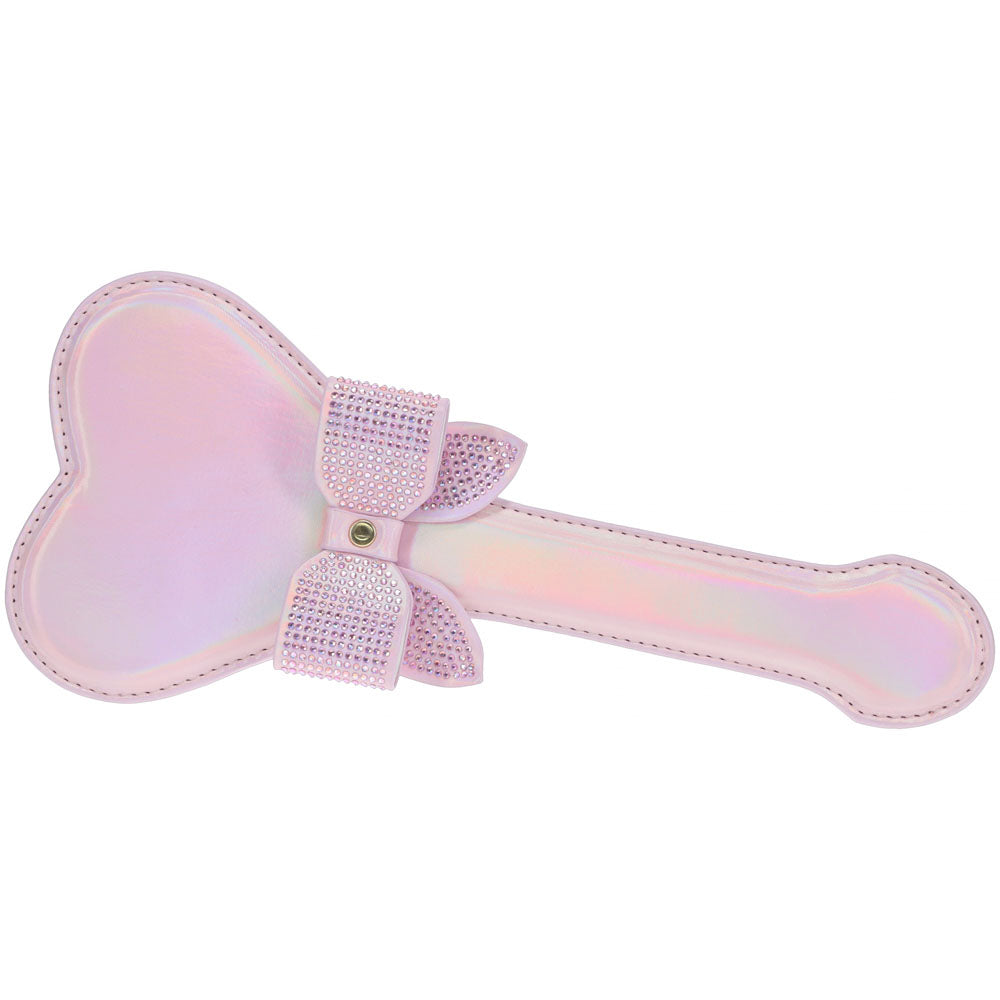 Ouch Paris Collection Paddle with Iridescent Hardware Bonded Leather BDSM Paddle > Bondage Gear > Paddles Main image