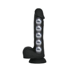 VERS Liquid Silicone Suction Dildo 20 cm Length 12.7 cm Girth Black > Dildos > Realistic Dildos