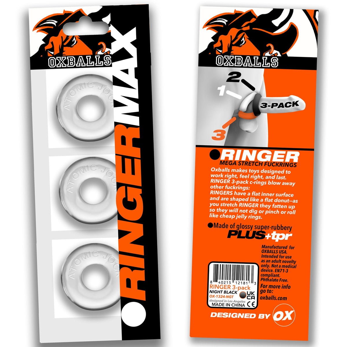 Ringer Max 3-Pack – Strong Rubber Cock Ring Set Clear > Cock Ring > Sets