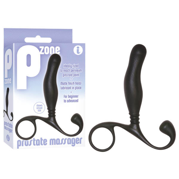 P Zone Prostate Massager 10 Centimeter Prostate Stimulator for Enhanced Pleasure Black Prostate Tools