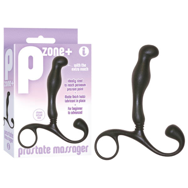 P Zone Prostate Massager 10 Centimeter Prostate Stimulator for Targeted Pleasure Black Prostate Tools