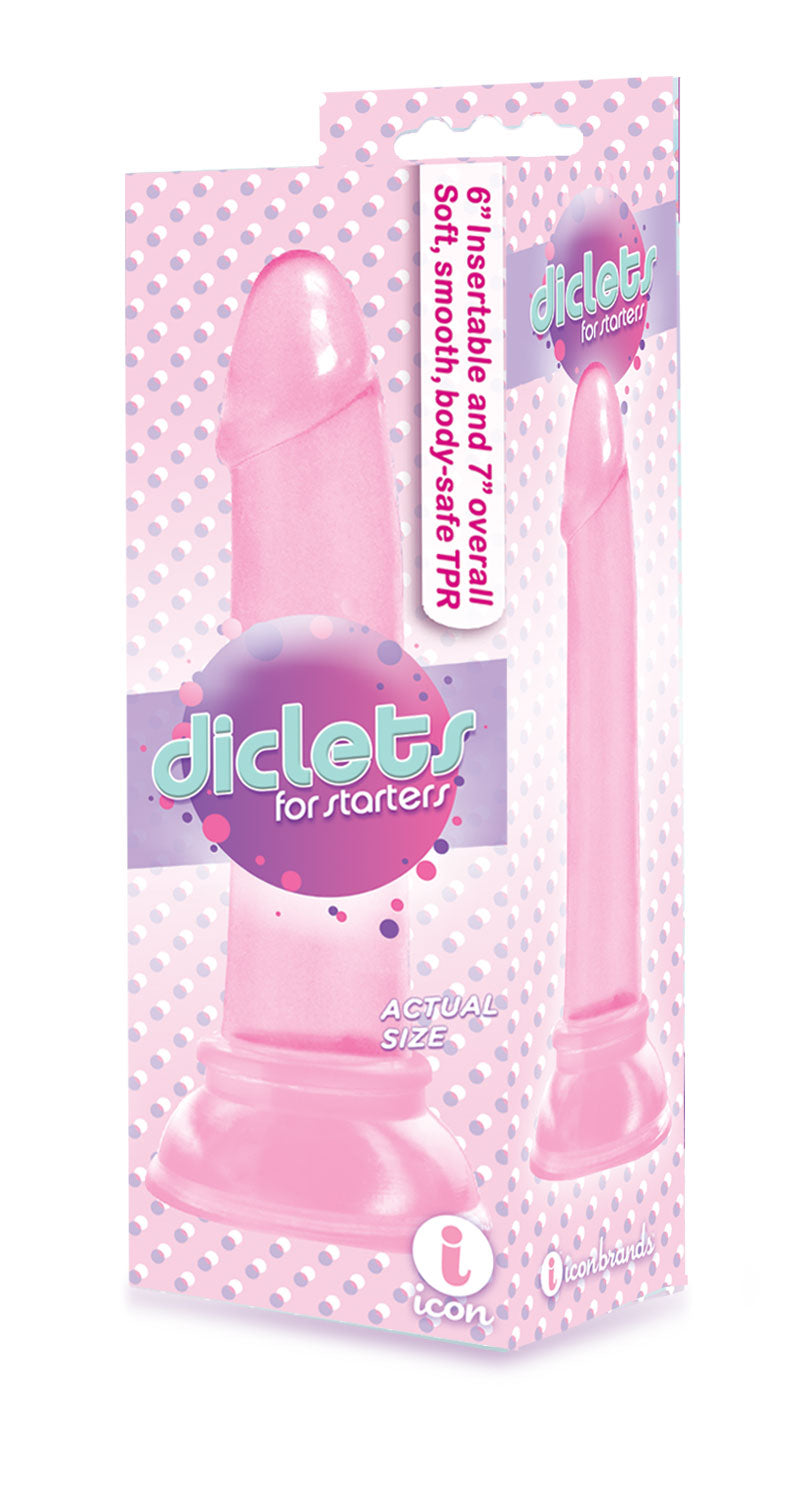The 9s Diclets 7 Inch Dong with Lifelike Details and Bendable Design Pink DONGS
