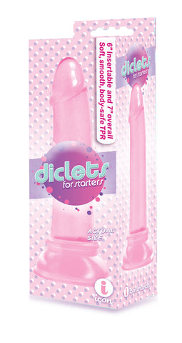 The 9s Diclets 7 Inch Dong with Lifelike Details and Bendable Design Pink DONGS
