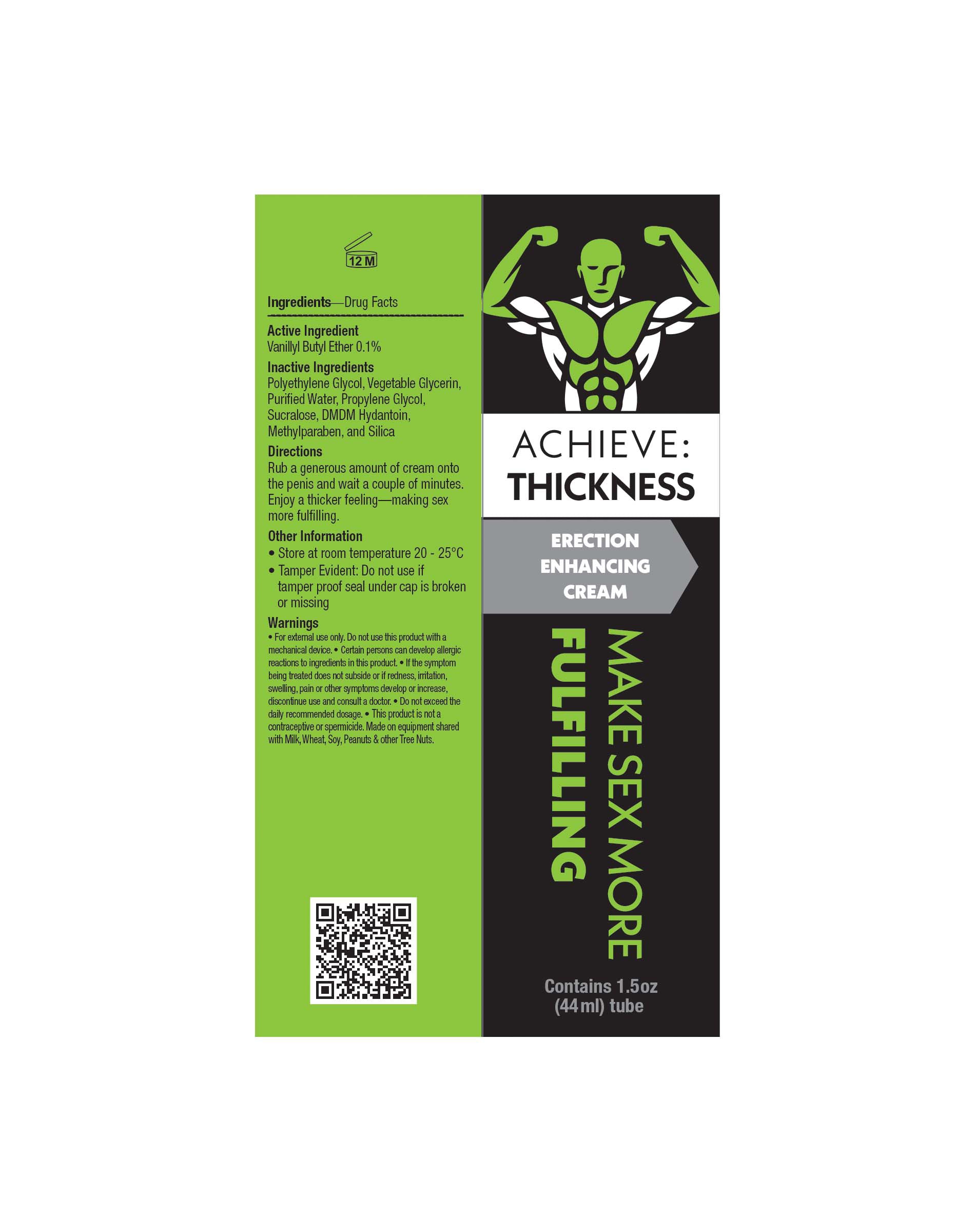 Achieve: Thickness - Erection Enhancing Cream for Men 44 ml Default Title ENHANCERS
