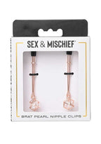 Sex & Mischief Brat Pearl Adjustable Nipple Clips – Set of 2 Clips > Sex Toys > Nipple Clamps