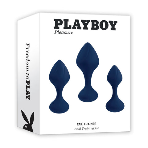 Playboy Pleasure Tail Trainer Butt Plugs Set of 3 Sizes Blue > Anal Range > Butt Plug Kits