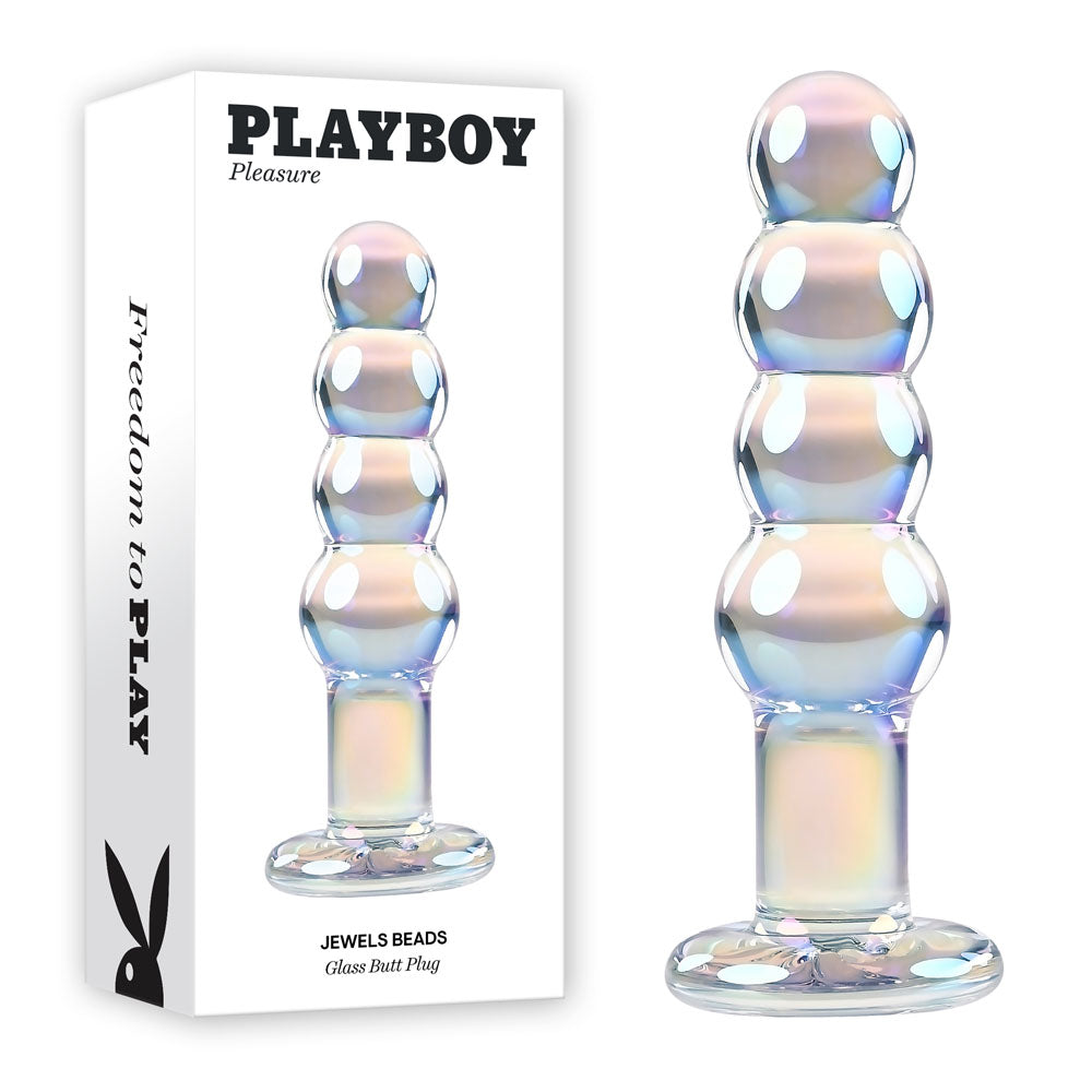 Playboy Pleasure JEWELS BEADS 10.8 cm Insertable Length Clear > Sex Toys > Glass