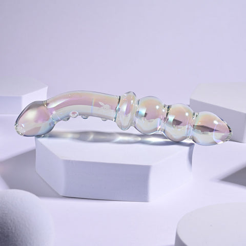 Playboy Pleasure JEWELS DOUBLE - Glass 17.1 cm Double Ended Dildo > Sex Toys > Glass