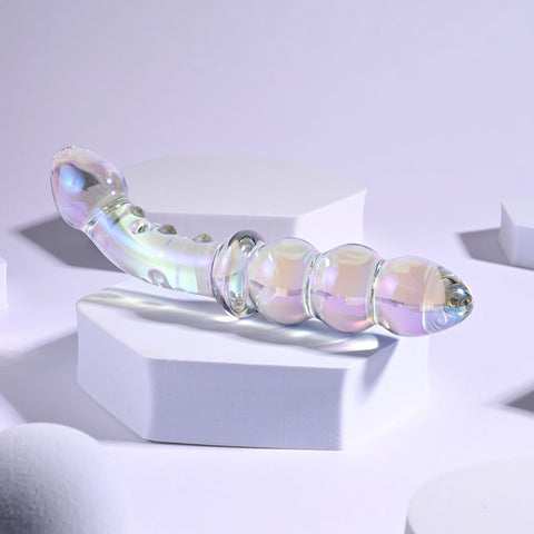 Playboy Pleasure JEWELS DOUBLE - Glass 17.1 cm Double Ended Dildo > Sex Toys > Glass