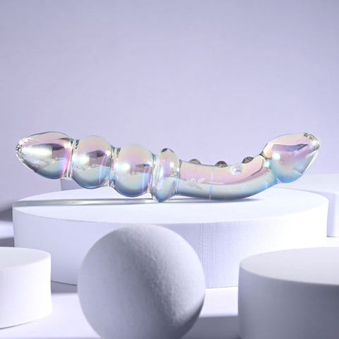Playboy Pleasure JEWELS DOUBLE - Glass 17.1 cm Double Ended Dildo > Sex Toys > Glass