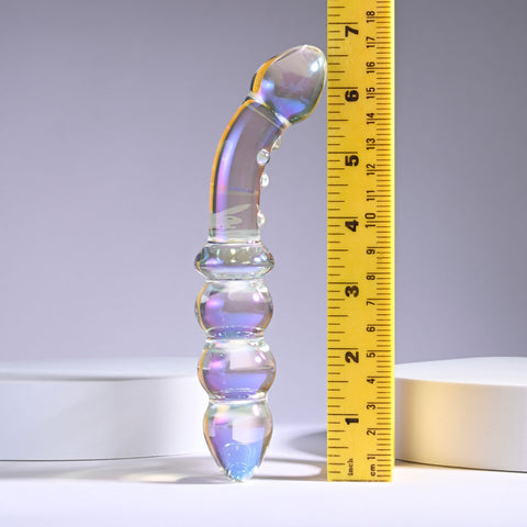 Playboy Pleasure JEWELS DOUBLE - Glass 17.1 cm Double Ended Dildo > Sex Toys > Glass