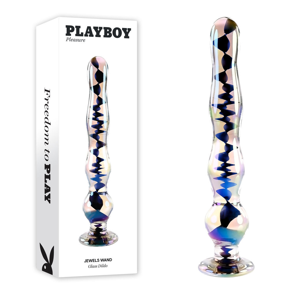 Playboy Pleasure JEWELS WAND - Glass 20.3 cm Dildo Clear > Glass > Dildos