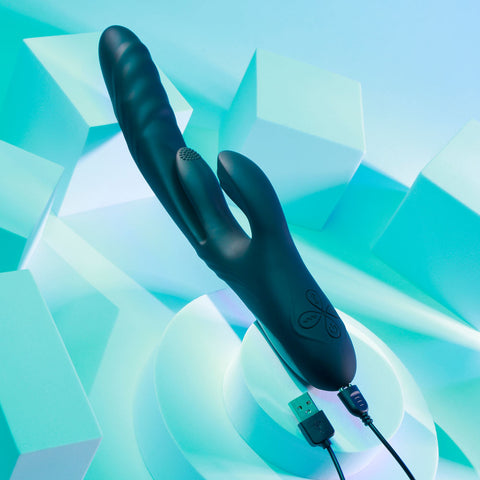 Playboy Pleasure RAPID RABBIT Vibrator with Thrusting Fun VIBRATORS-RABBIT
