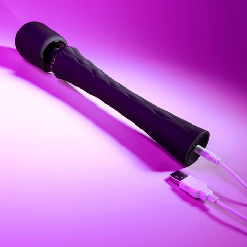 Playboy Pleasure ROYAL Velvet Silicone Wand Vibrator Electric Massager