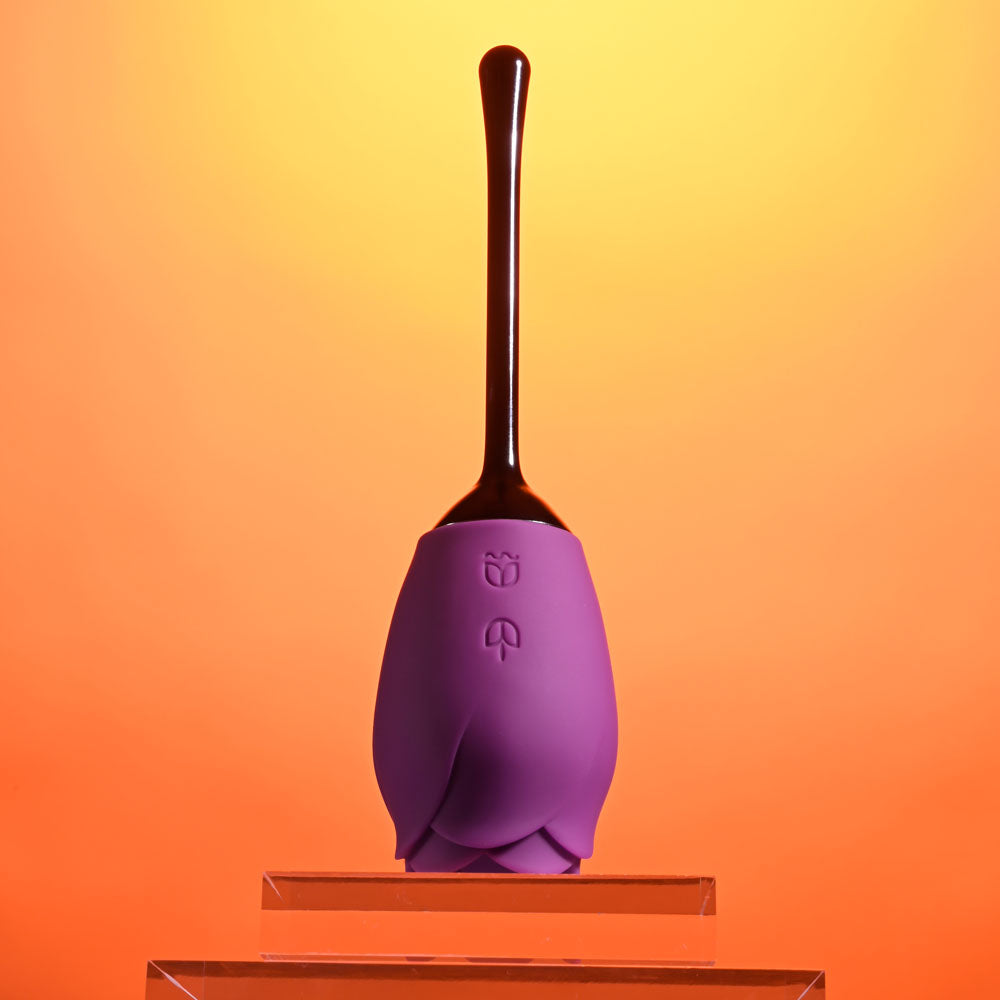 Playboy Pleasure PETAL Vibrator with Tongue-Flicking Head > Sex Toys For Ladies > Rose Stimulators
