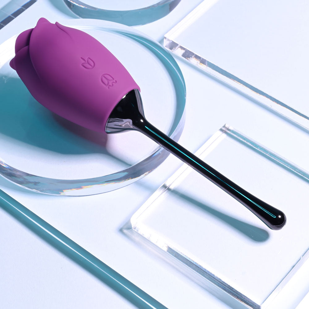 Playboy Pleasure PETAL Vibrator with Tongue-Flicking Head > Sex Toys For Ladies > Rose Stimulators