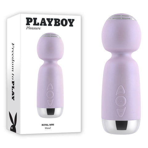 Playboy Pleasure ROYAL MINI Compact Wand Vibrator 10 Speeds Purple Electric Massager