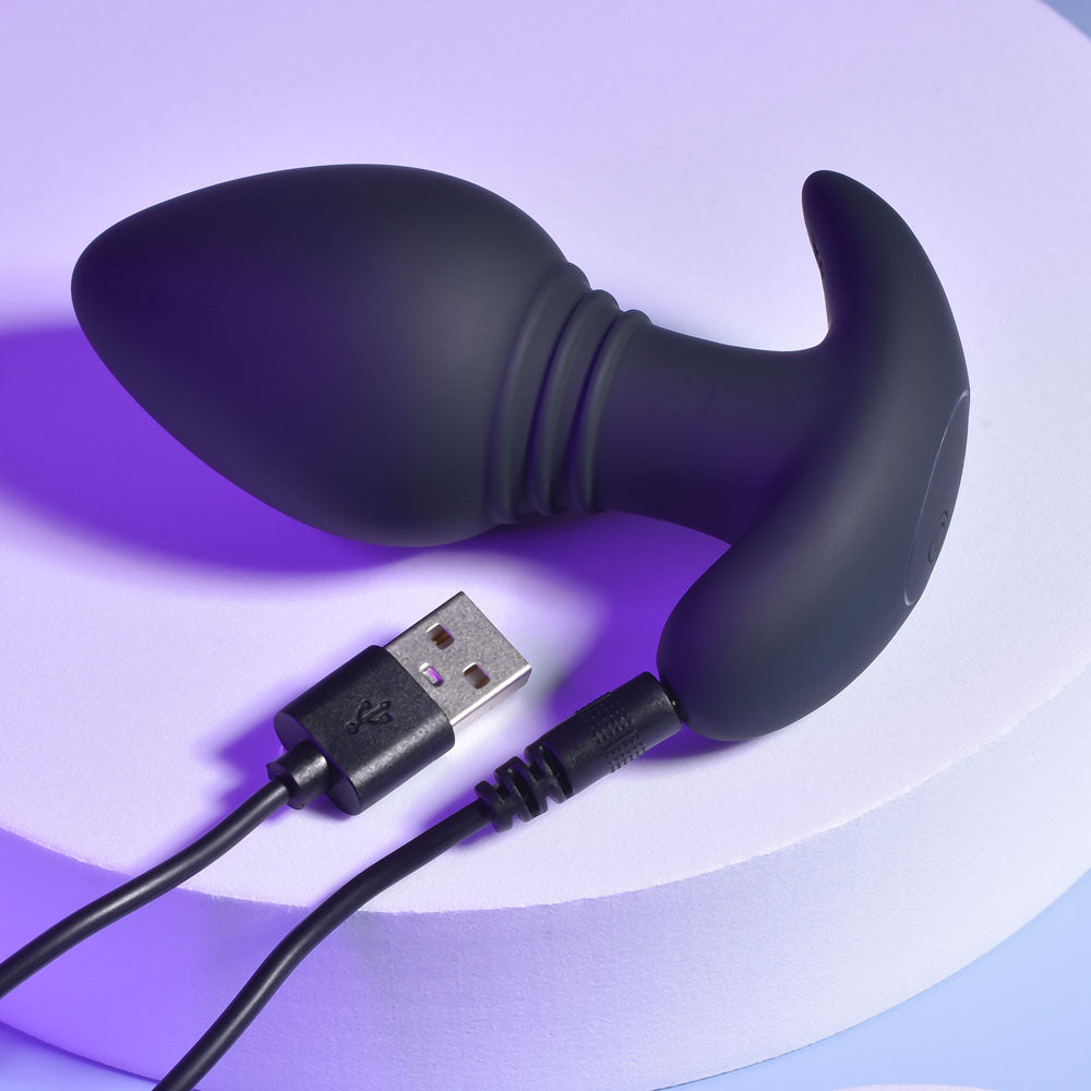 Playboy Pleasure PLUG & PLAY - 10.3 cm USB Rechargeable Vibrating Butt Plug with Wireless Remote ANAL TOYS