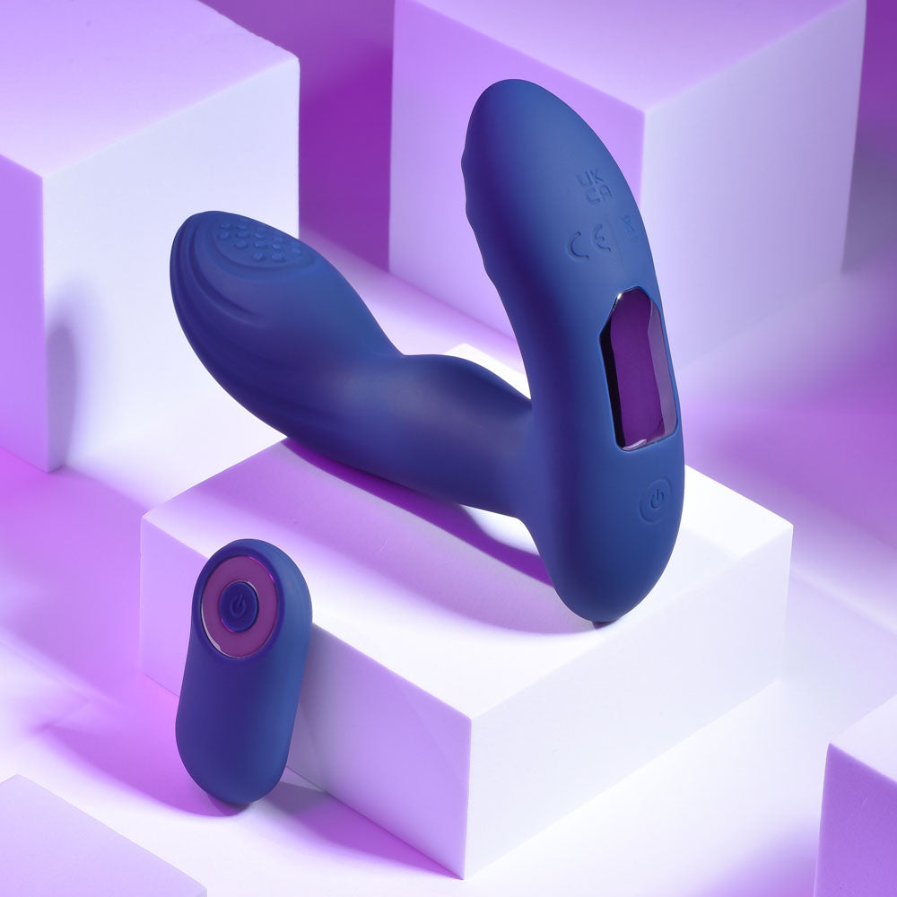 Playboy Pleasure PLEASURE PLEASER - USB Rechargeable Vibrating Prostate Massager with Wireless Remote > Anal Range > Prostate Plugs
