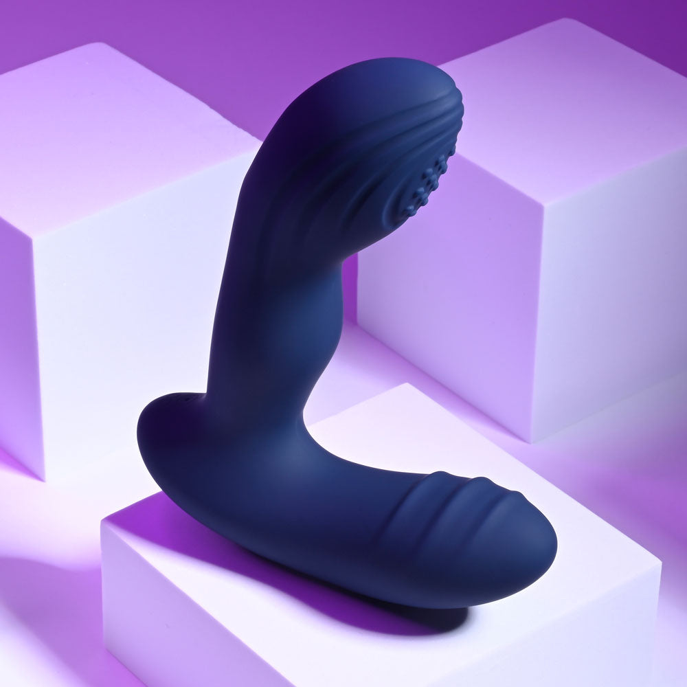 Playboy Pleasure PLEASURE PLEASER - USB Rechargeable Vibrating Prostate Massager with Wireless Remote > Anal Range > Prostate Plugs