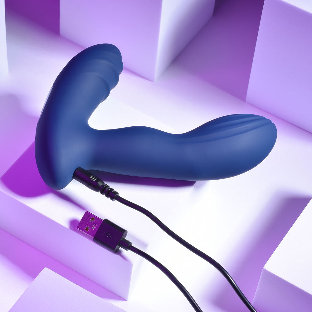 Playboy Pleasure PLEASURE PLEASER - USB Rechargeable Vibrating Prostate Massager with Wireless Remote > Anal Range > Prostate Plugs