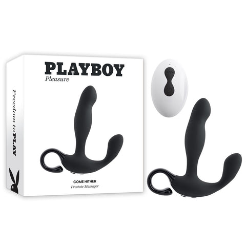 Playboy Pleasure COME HITHER Prostate Massager 13.2cm Black Prostate Tools