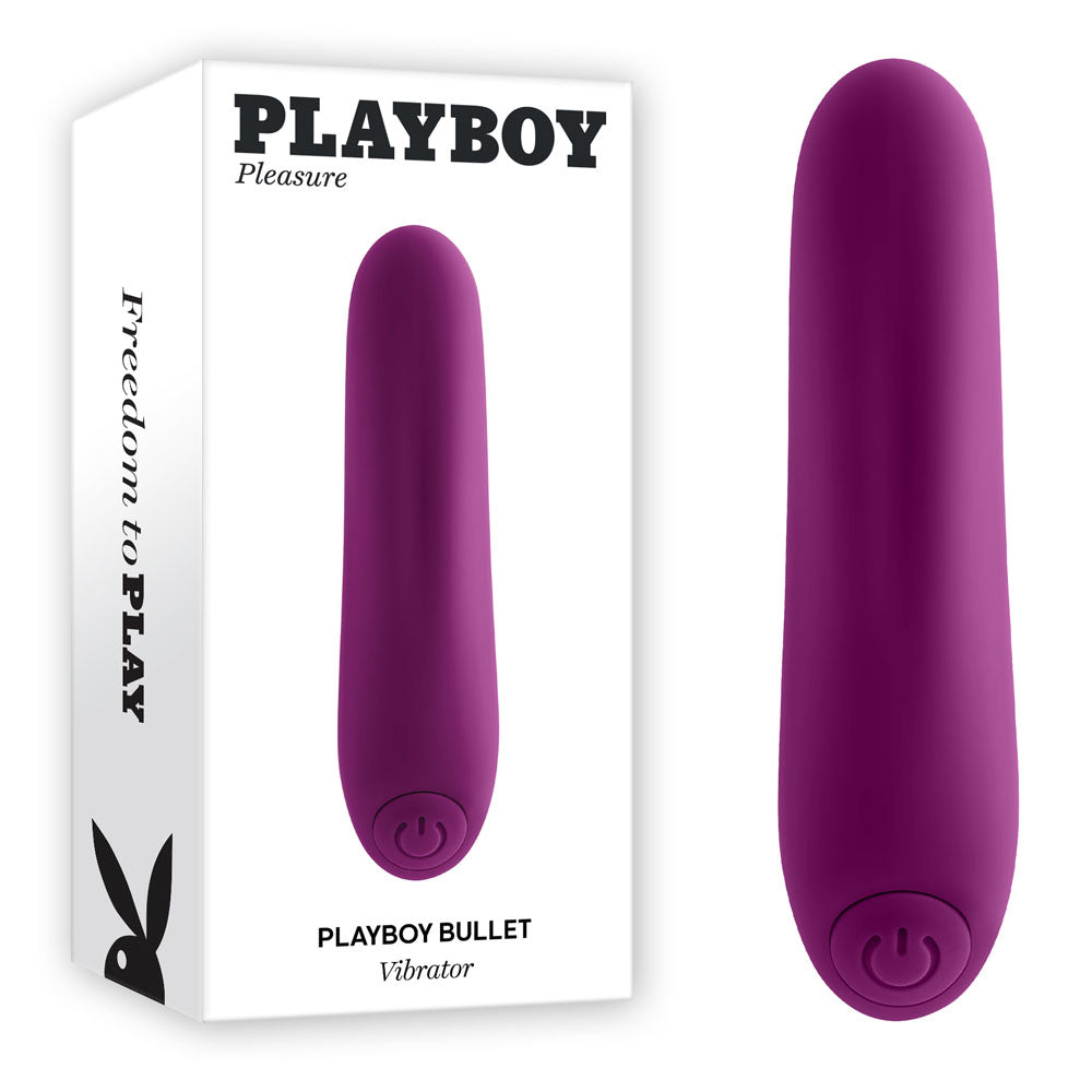 Playboy Pleasure Bullet 9 cm USB Rechargeable Vibrator with 7 Speeds and Vibration Patterns Purple BULLETS