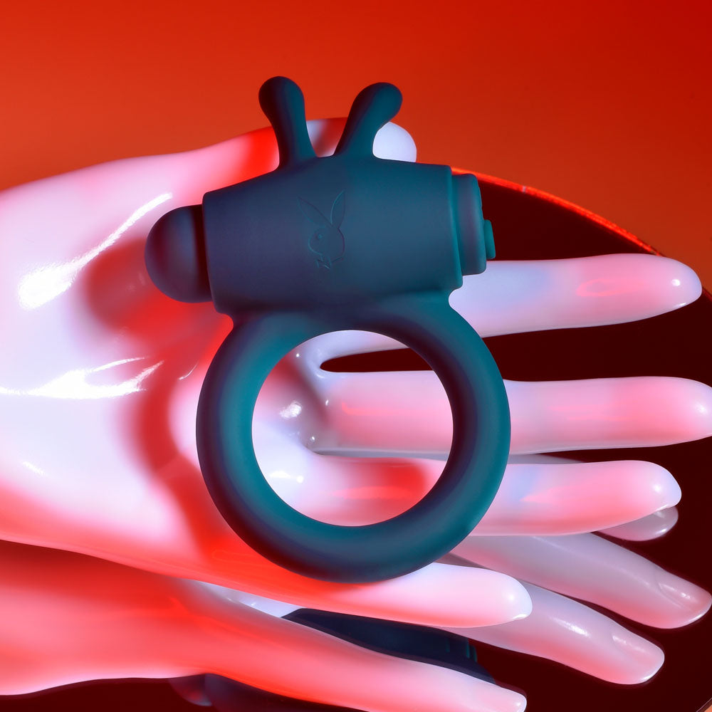 Playboy Pleasure Bunny Buzzer USB Rechargeable Vibrating Cock Ring COCK RINGS