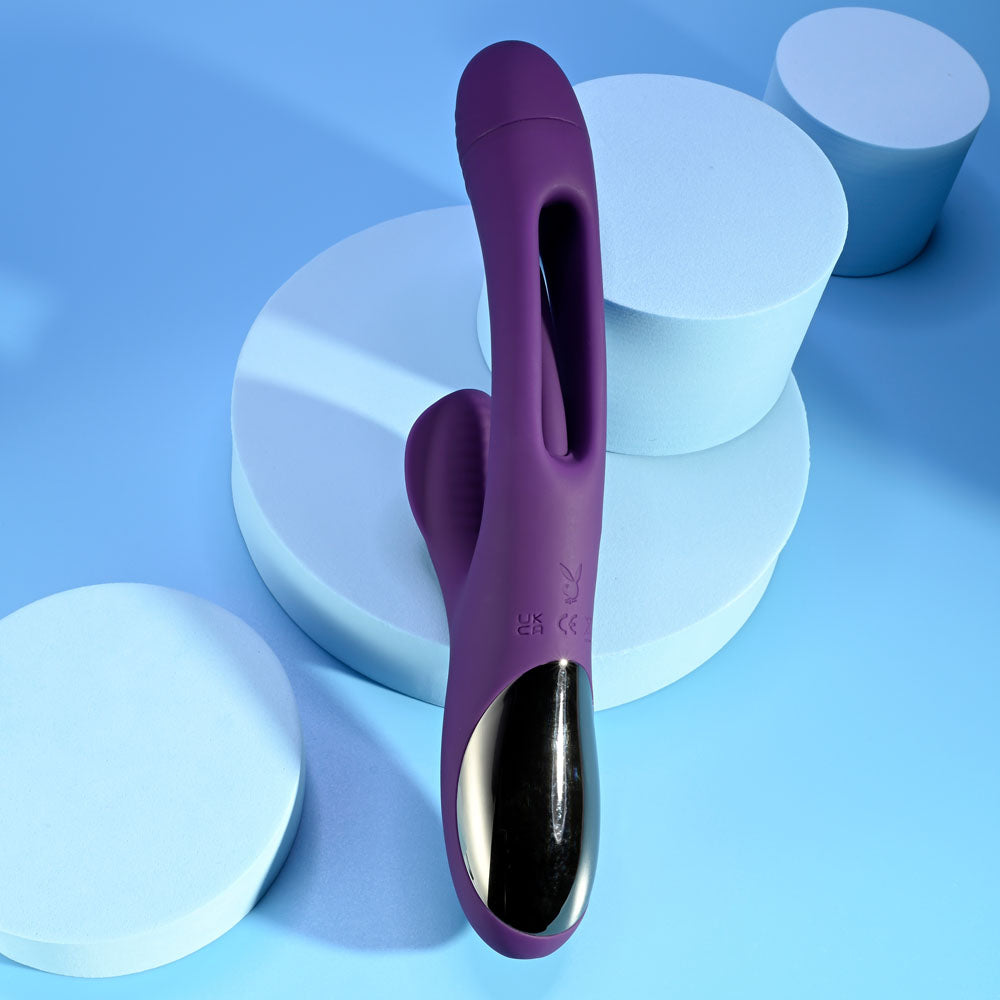 Playboy Pleasure THE THRILL 24.4cm Rabbit Vibrator with 7 Speeds > Vibrators > Ladies > Rabbit