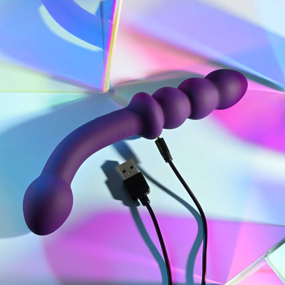 Playboy Pleasure THE SEEKER - 20.3 cm USB Rechargeable Double Ended Vibrator > Dildos > Double Dildos