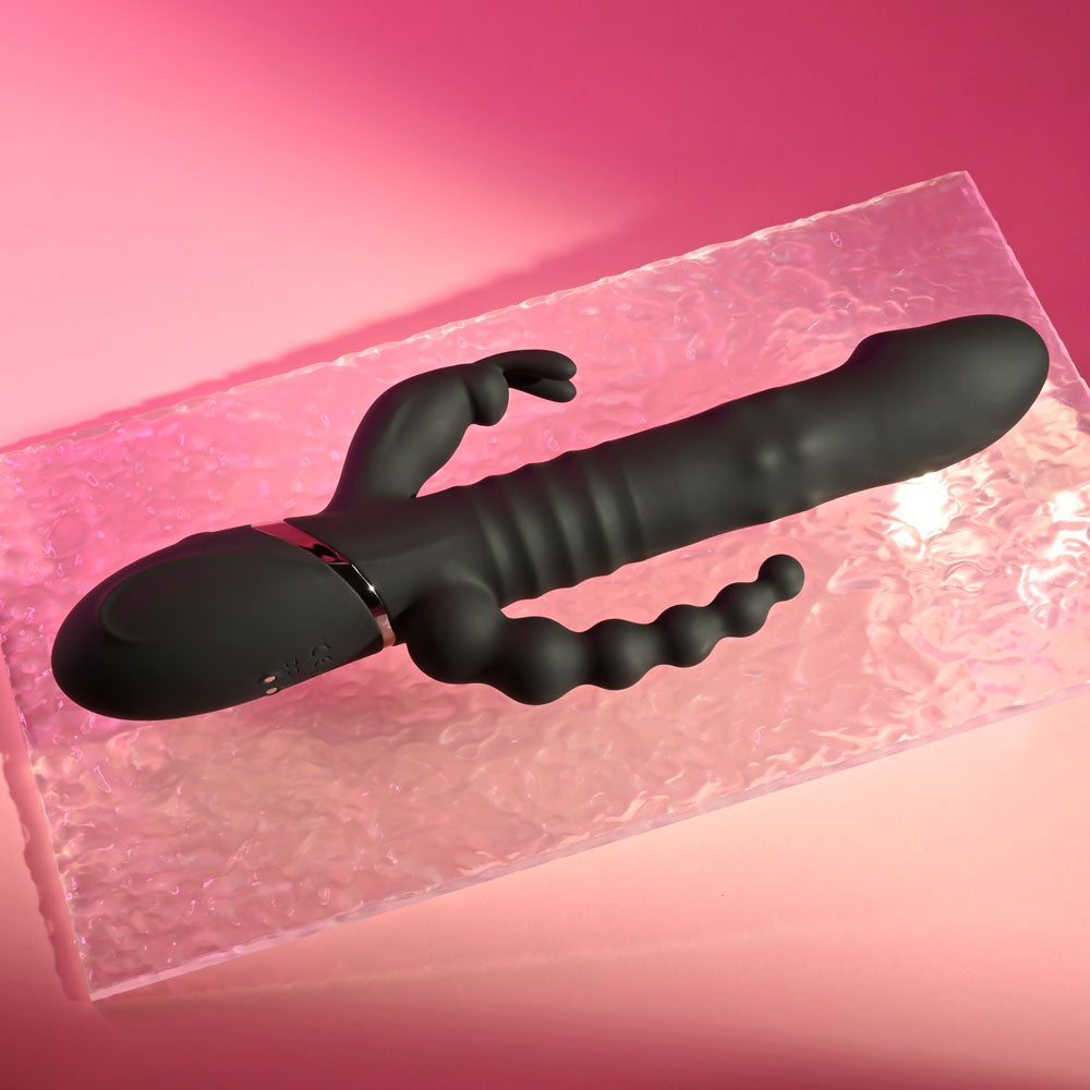 Playboy Pleasure BIG BUNNY ENERGY - 26.2 cm USB Rechargeable Rabbit Vibrator with Anal Beads > Vibrators > Ladies > Rabbit