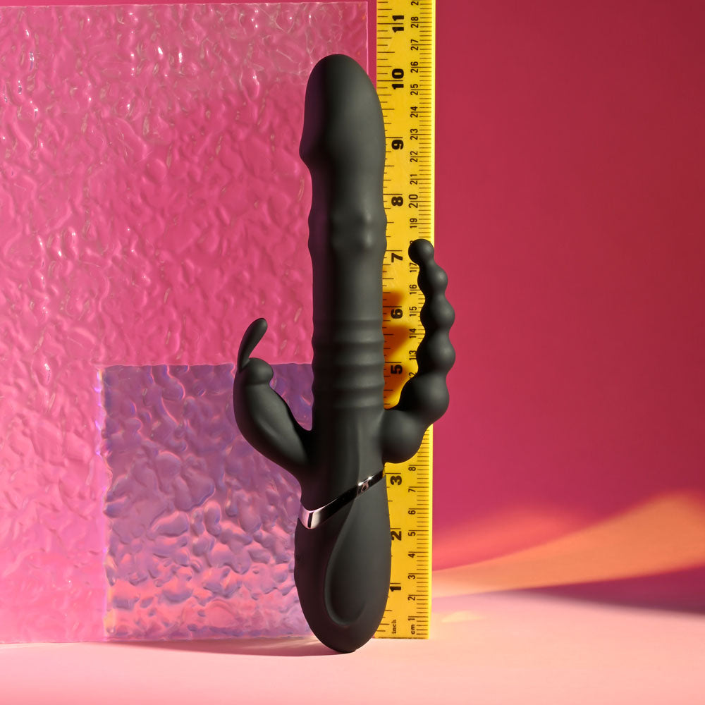 Playboy Pleasure BIG BUNNY ENERGY - 26.2 cm USB Rechargeable Rabbit Vibrator with Anal Beads > Vibrators > Ladies > Rabbit