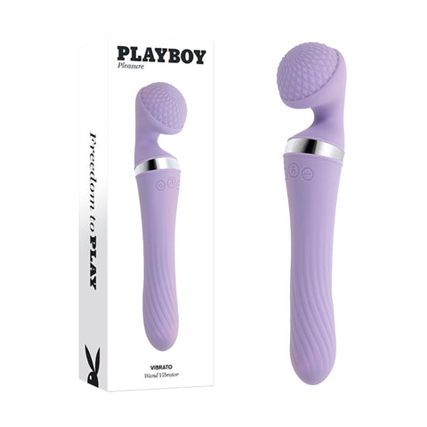 Playboy Pleasure Vibrato Dual-Ended Vibrator for Exhilarating Intimate Moments Purple Vibrators