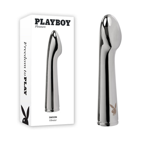 Playboy Pleasure SWOON Metal Vibrator for Ultimate Ecstasy Chrome Vibrators