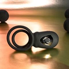 Playboy Pleasure JUST RIGHT -  USB Rechargeable Vibrating Cock & Balls Rings