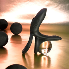 Playboy Pleasure JUST RIGHT -  USB Rechargeable Vibrating Cock & Balls Rings