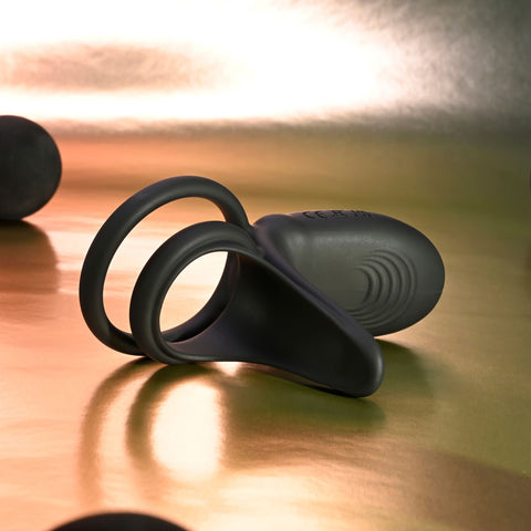 Playboy Pleasure JUST RIGHT - USB Rechargeable Cock & Balls Rings 11.7cm COCK RINGS