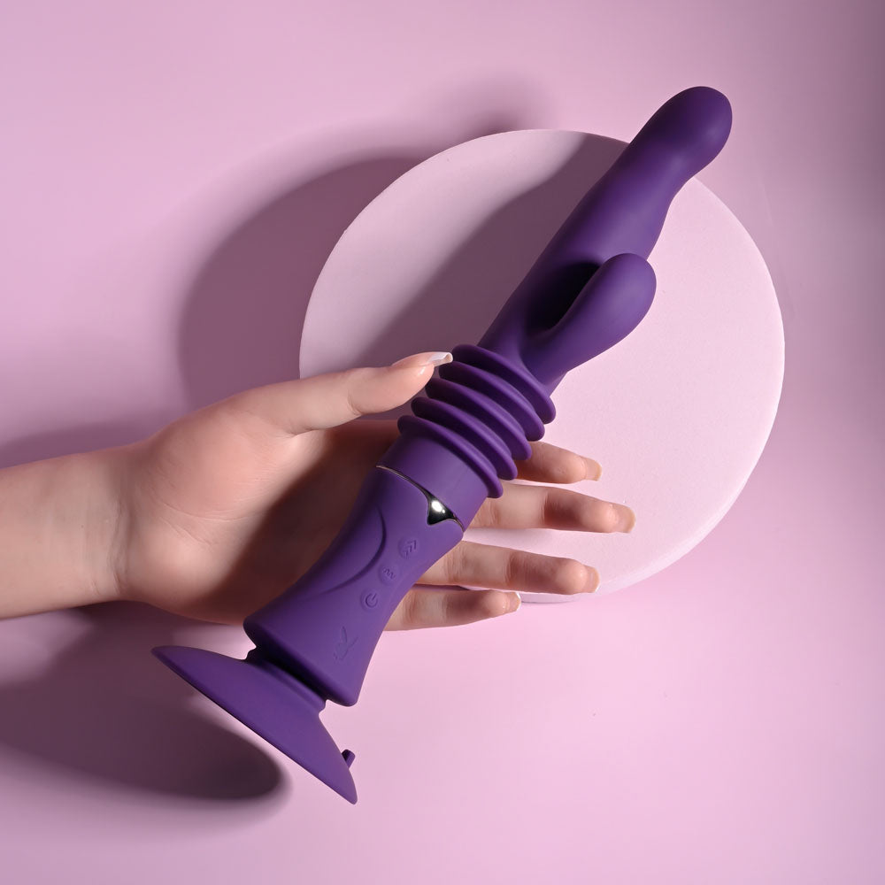 Playboy Pleasure Hoppy Ending – USB Rechargeable 29.2 cm Rabbit Vibrator > Vibrators > Ladies > Rabbit Multi