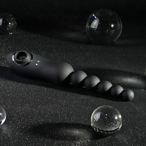 Playboy Pleasure LET IT BEAD - 23.1 cm USB Rechargeable Vibrating Anal Beads with Clitoral Suction > Anal Range > Anal Beads