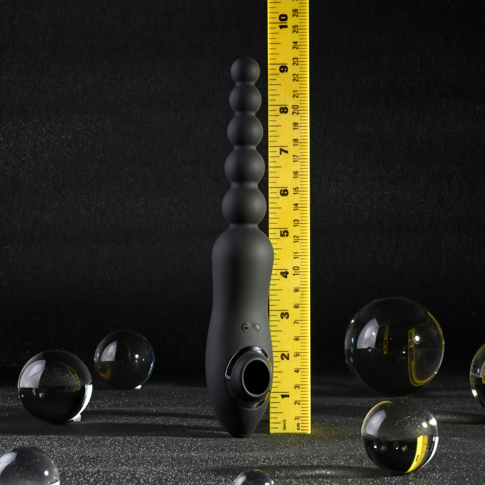 Playboy Pleasure LET IT BEAD - 23.1 cm USB Rechargeable Vibrating Anal Beads with Clitoral Suction > Anal Range > Anal Beads