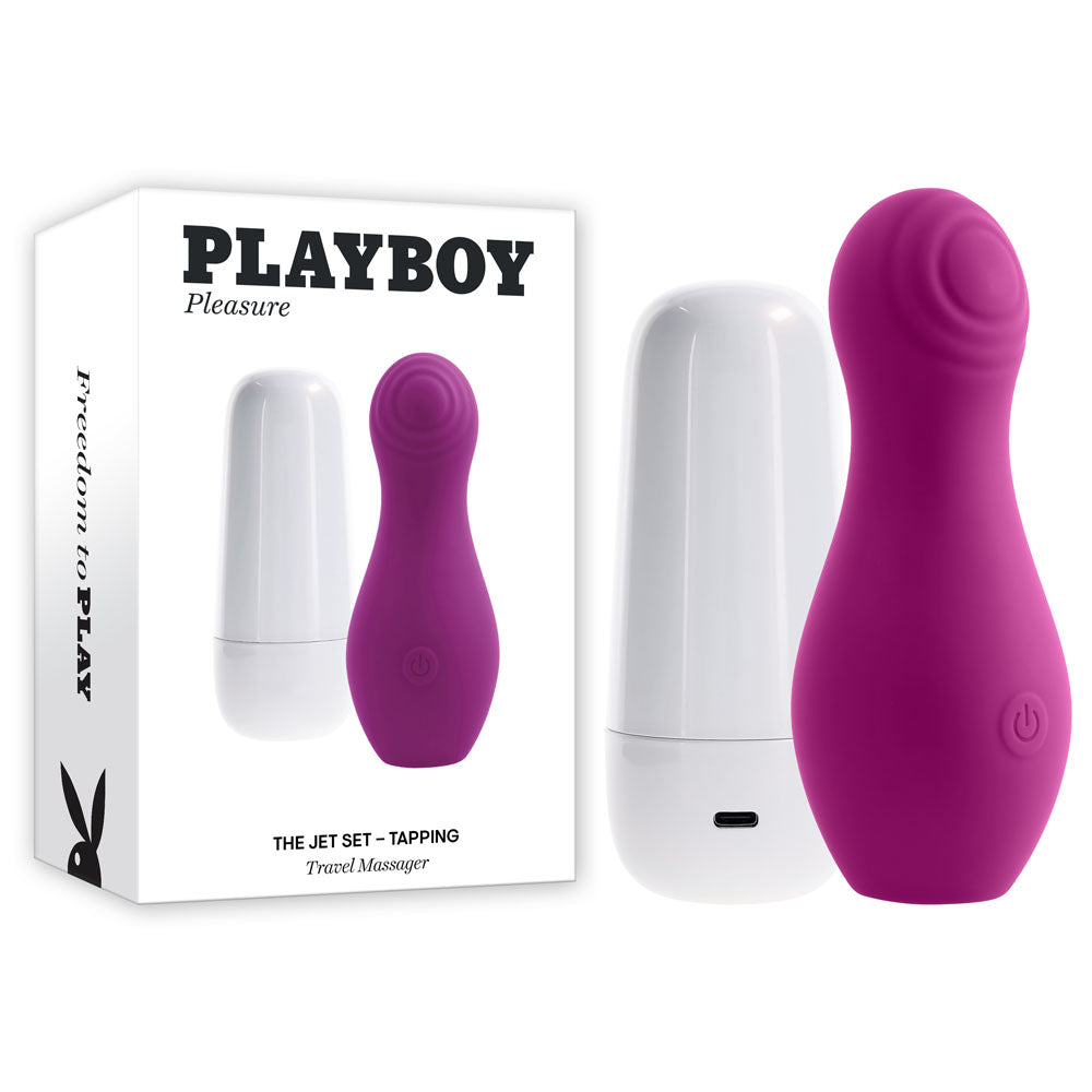 Playboy Pleasure THE JET SET - TAPPING Silicone Toy Purple > Vibrators > Ladies > Clitoral Vibrators and Stimulators