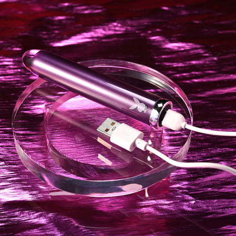 Playboy Pleasure AMETHYST - Purple 12.4 cm Mini Vibrator BULLETS