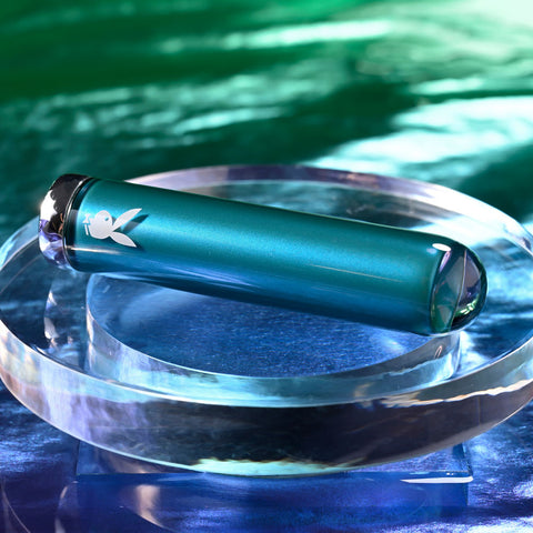 Playboy Pleasure EMERALD - Rechargeable Glass Tipped Bullet 9.1cm BULLETS